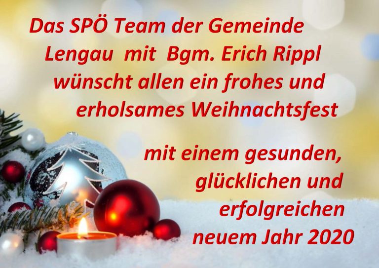 Weihnachtsgr e Aus Der Gemeinde Lengau SP Lengau